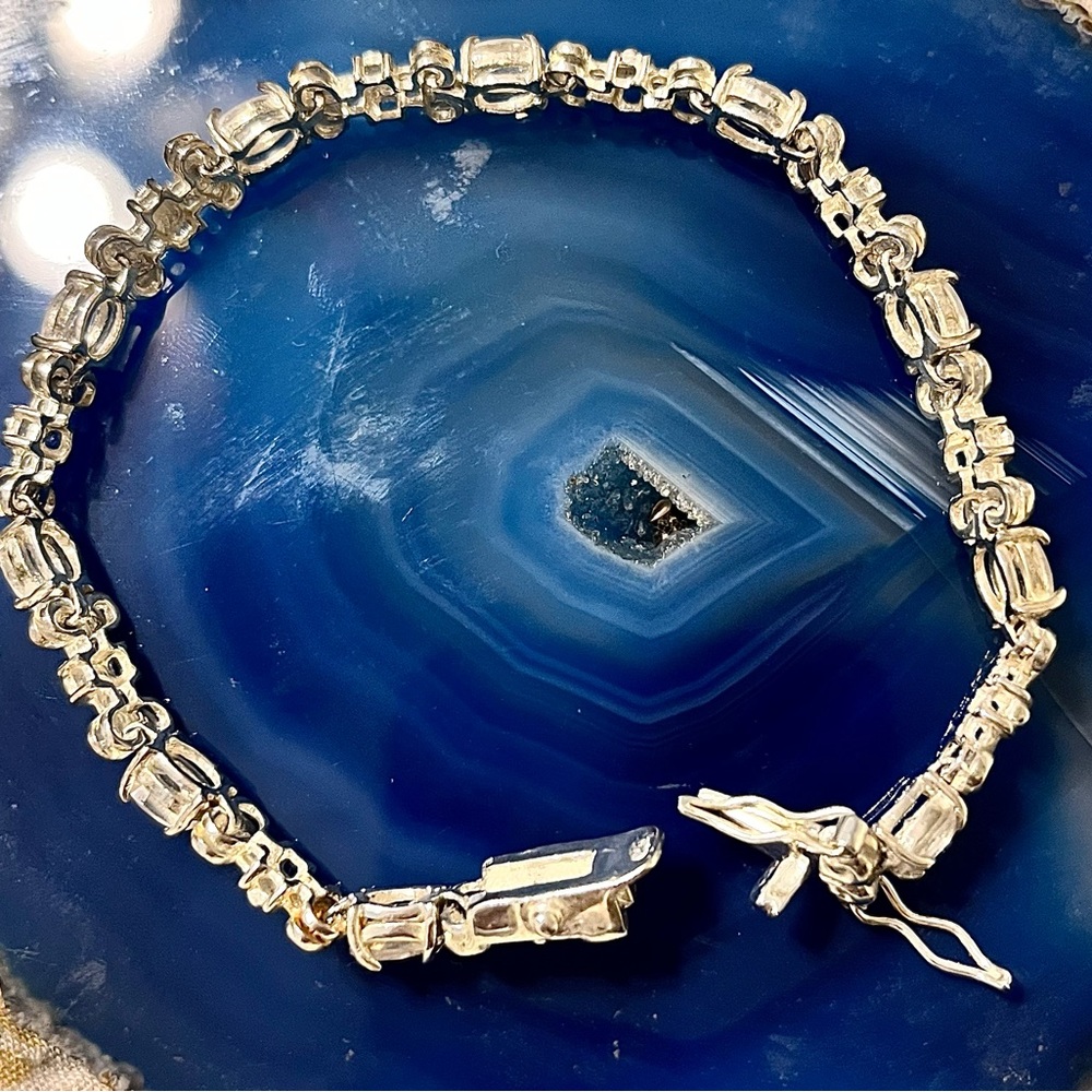 FAS Sterling Silver Cubic Zirconia Tennis Bracelet NWT